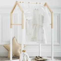 ATMOSPHERA Penderie enfant bois (H100 cm) Maison he Blanc Best