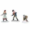 LEMAX Personnages (Lot de 3) Bataille dans la neige