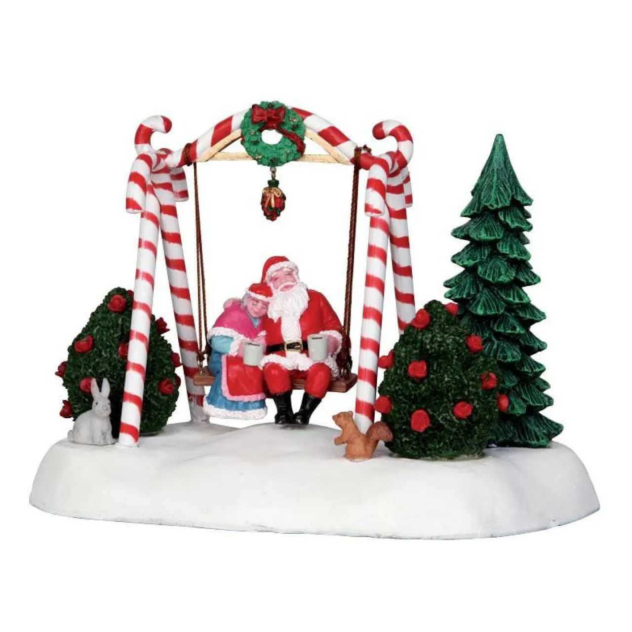 LEMAX Personnages à piles Balançoire du Père Noël Clearance