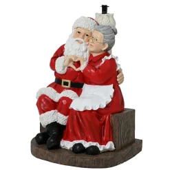 KAEMINGK Pied de sapin géant (H97 cm) Père et Mère de Noël Rouge Sale