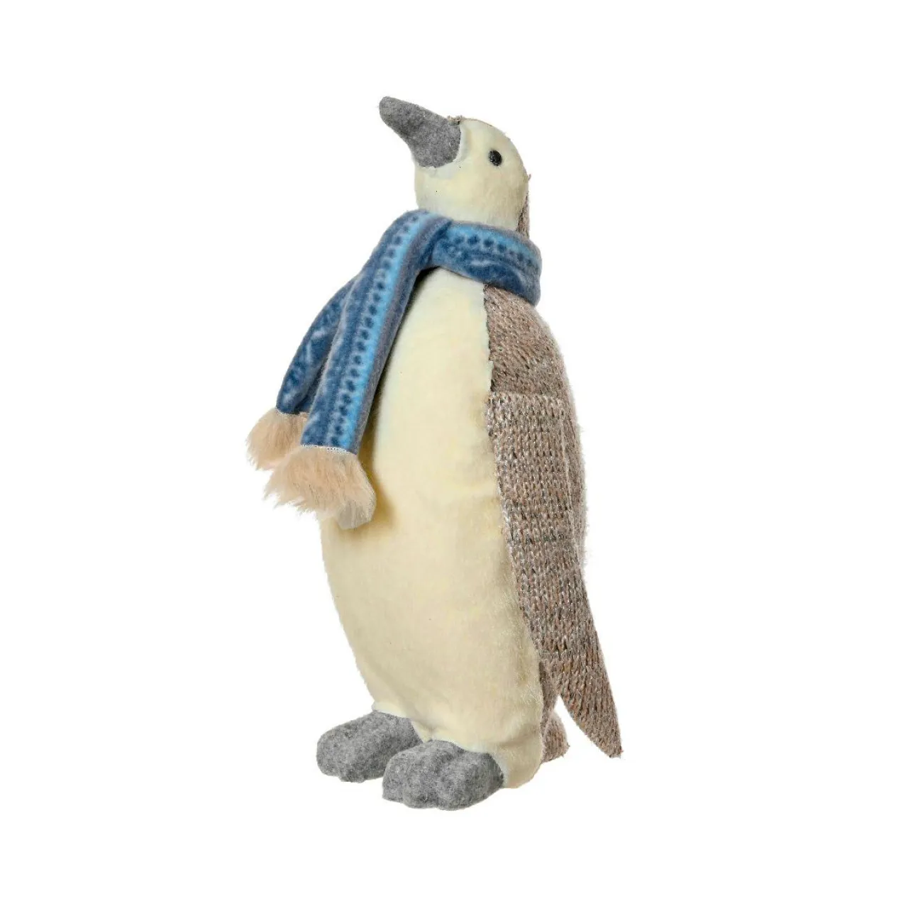 KAEMINGK Pingouin de Noël (H26 cm) Igloo écharpe bleu clair Gris