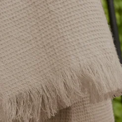 EMINZA Plaid coton nid d'abeille (130 x 160 cm) Eva Ficelle Clearance