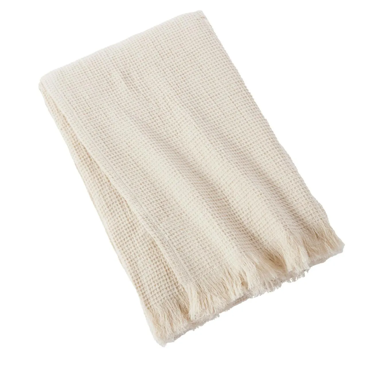 EMINZA Plaid coton nid d'abeille (180 x 220 cm) Eva Beige Discount