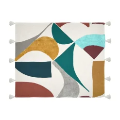 STOF Plaid coton recyclé (125 x 150 cm) Blokken Multicolore