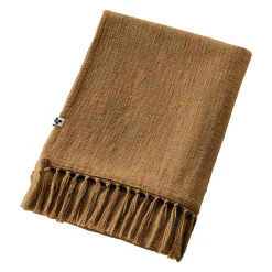 L'EFFET PAPILLON Plaid coton (130 x 160 cm) Sixtine Camel Sale