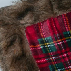 STOF Plaid de Noël en flanelle (130 x 160 cm) Carreaux Tartan et vert Rouge Online