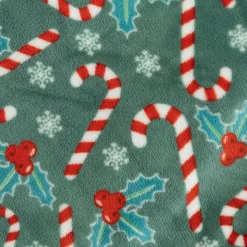 FEERIC LIGHTS Plaid de Noël (130 x 180 cm) Houx et sucre d'orge Vert New