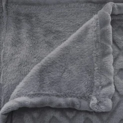 ATMOSPHERA Plaid doux (230 cm) 3D Losange Gris foncé Discount