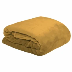 LOVELY CASA Plaid doux (160 cm) Doudou Camel Outlet