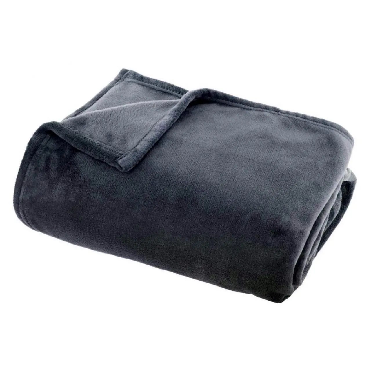 EMINZA Plaid doux flanelle (125 x 150 cm) Didou Gris Anthracite Online
