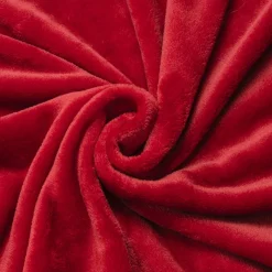 EMINZA Plaid doux flanelle (180 x 230 cm) Didou Rouge Clearance