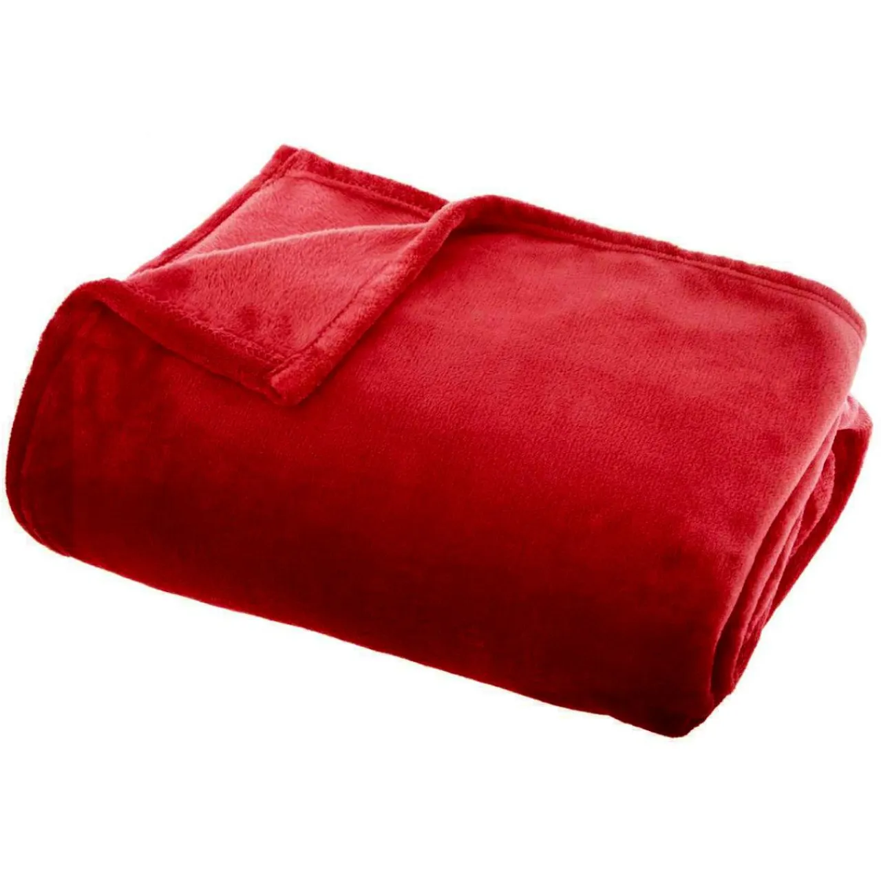 EMINZA Plaid doux flanelle (180 x 230 cm) Didou Rouge Clearance