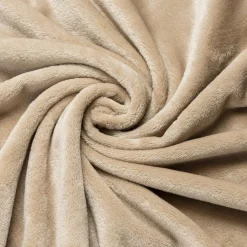 EMINZA Plaid doux flanelle (130 x 180 cm) Didou glacé Marron Best