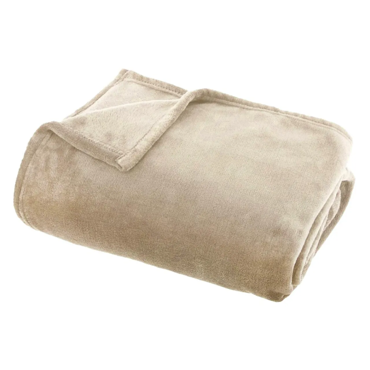 EMINZA Plaid doux flanelle (130 x 180 cm) Didou glacé Marron Best