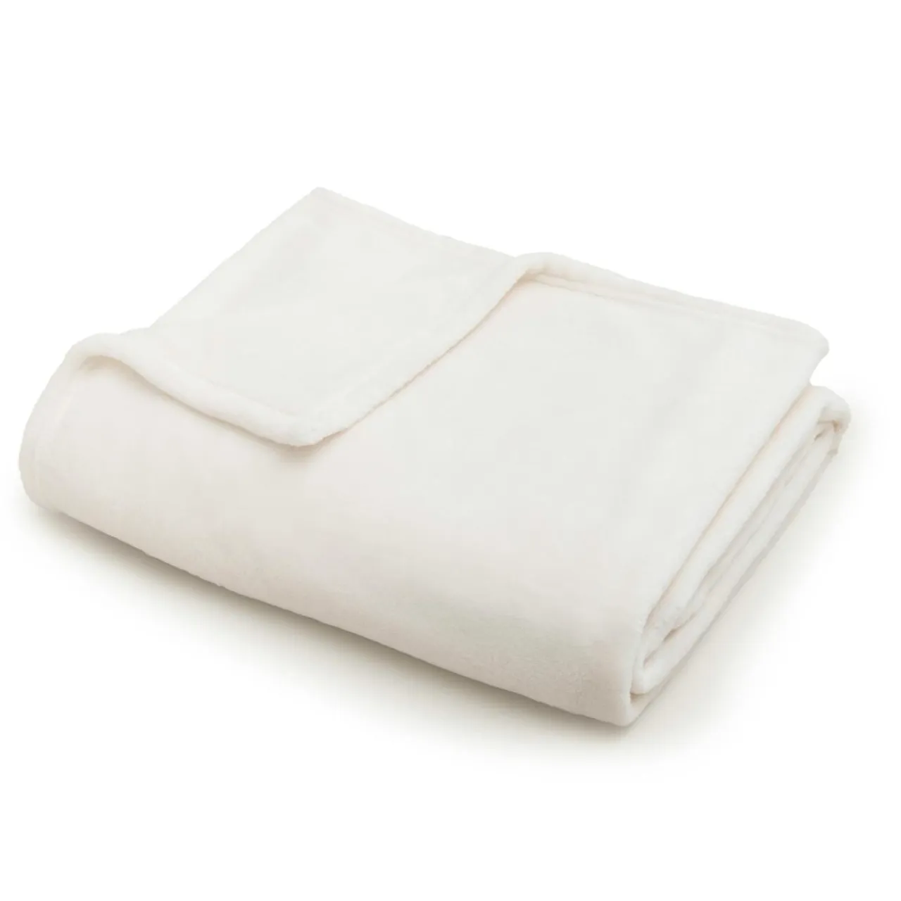 EMINZA Plaid doux flanelle (125 x 150 cm) Didou Ivoire Clearance