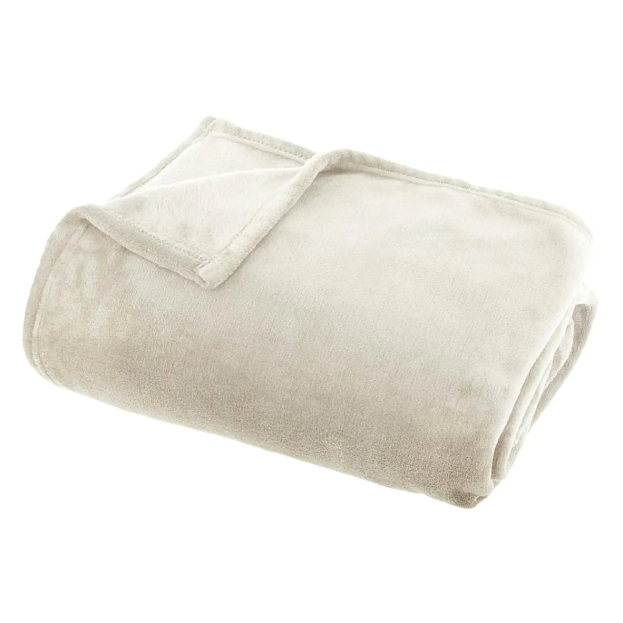 EMINZA Plaid doux flanelle (220 x 240 cm) Didou grège Beige Sale