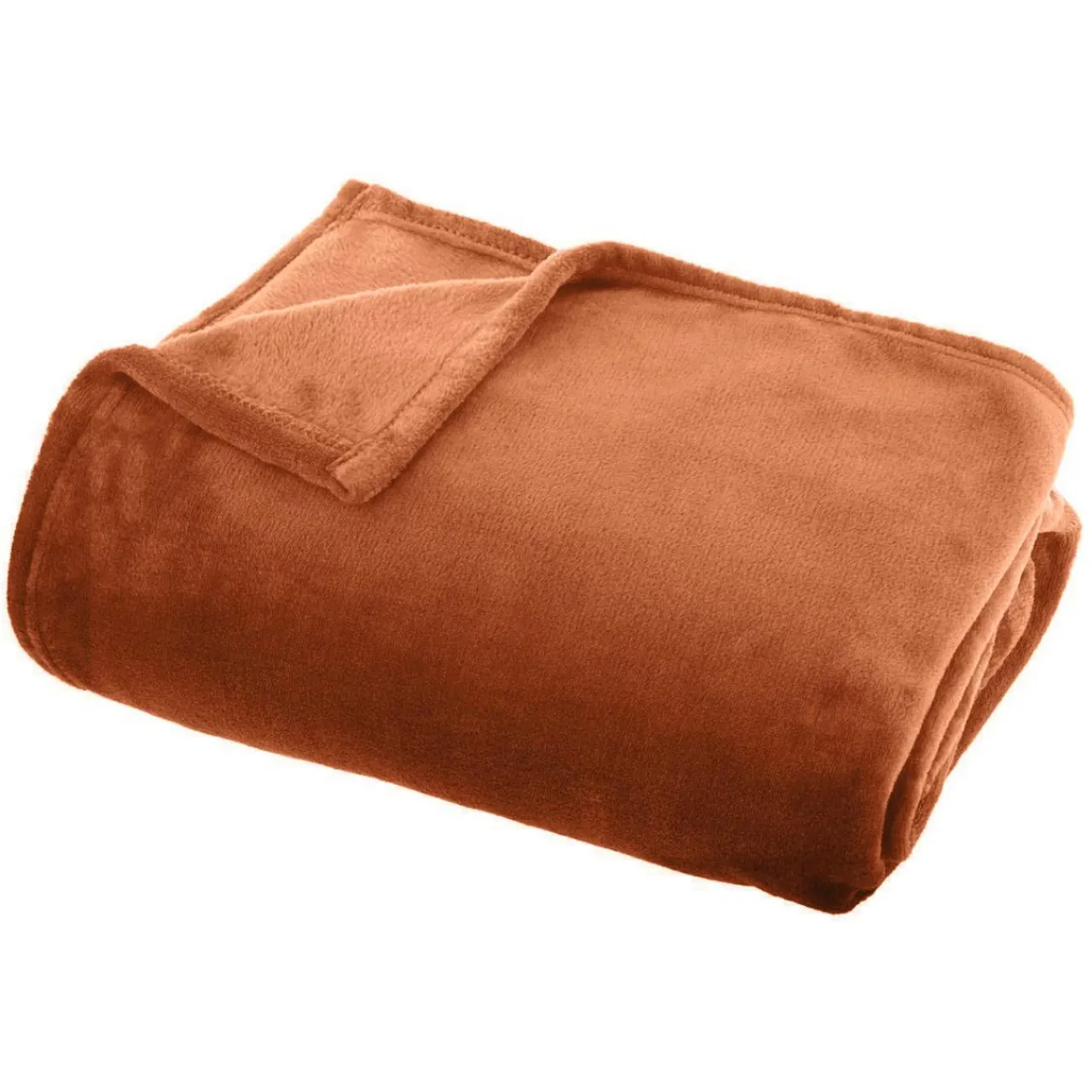 EMINZA Plaid doux flanelle (180 x 230 cm) Didou Cuivre Outlet