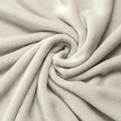 EMINZA Plaid doux flanelle (180 x 230 cm) Didou grège Beige Sale