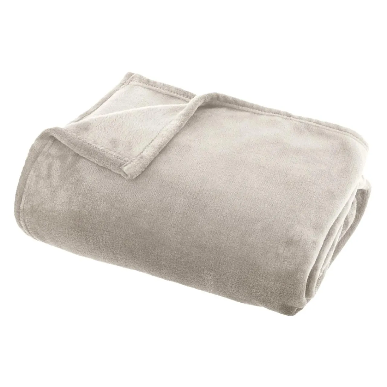 EMINZA Plaid doux flanelle (180 x 230 cm) Didou grège Beige Sale