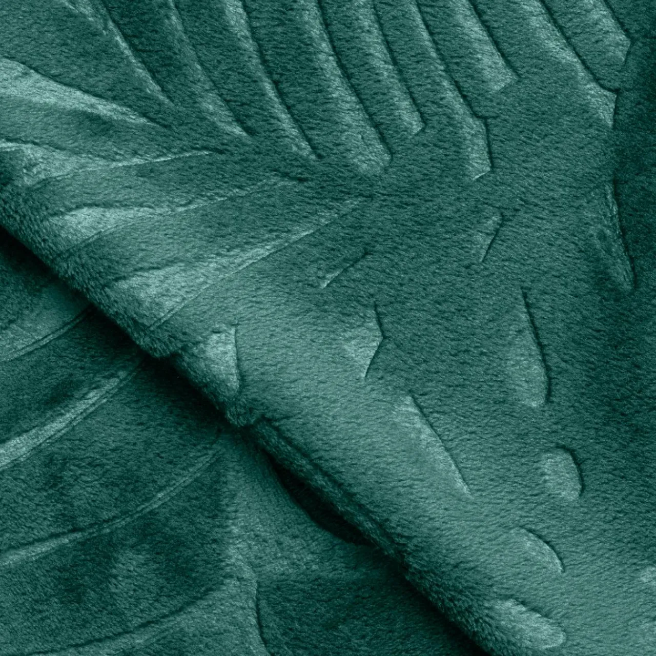 EMINZA Plaid doux flanelle (130 x 180 cm) Flore Vert Hot