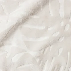 EMINZA Plaid doux flanelle (125 x 150 cm) Flore Ecru Online