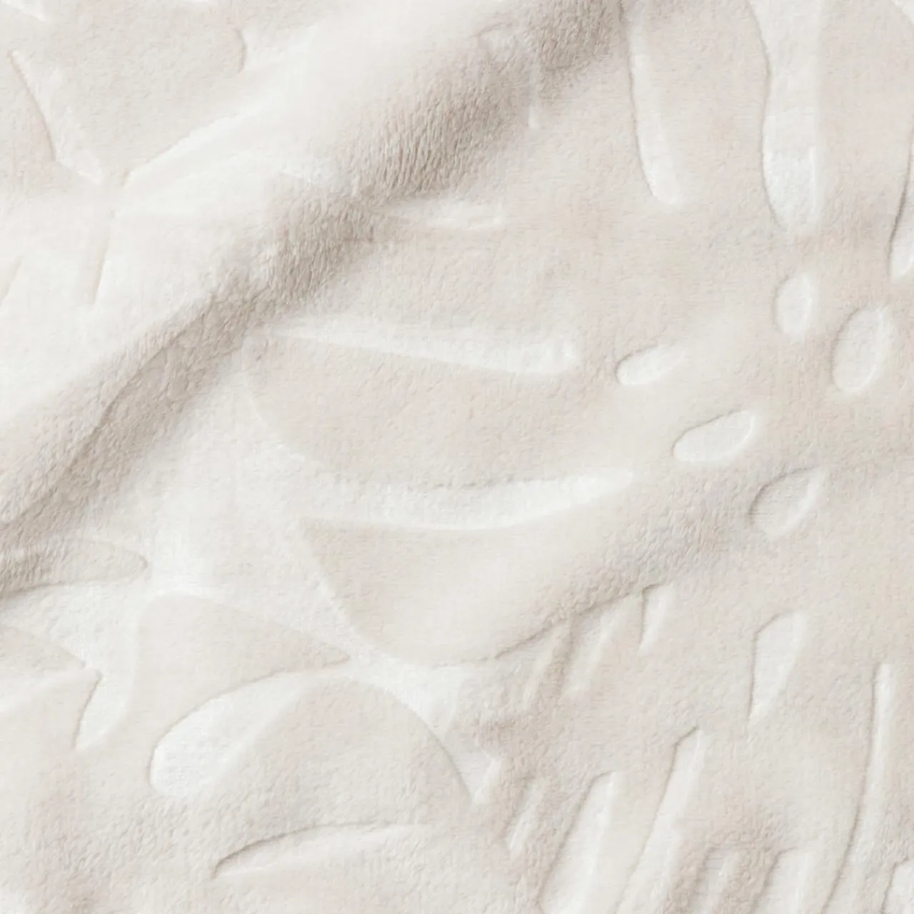 EMINZA Plaid doux flanelle (125 x 150 cm) Flore Ecru Online