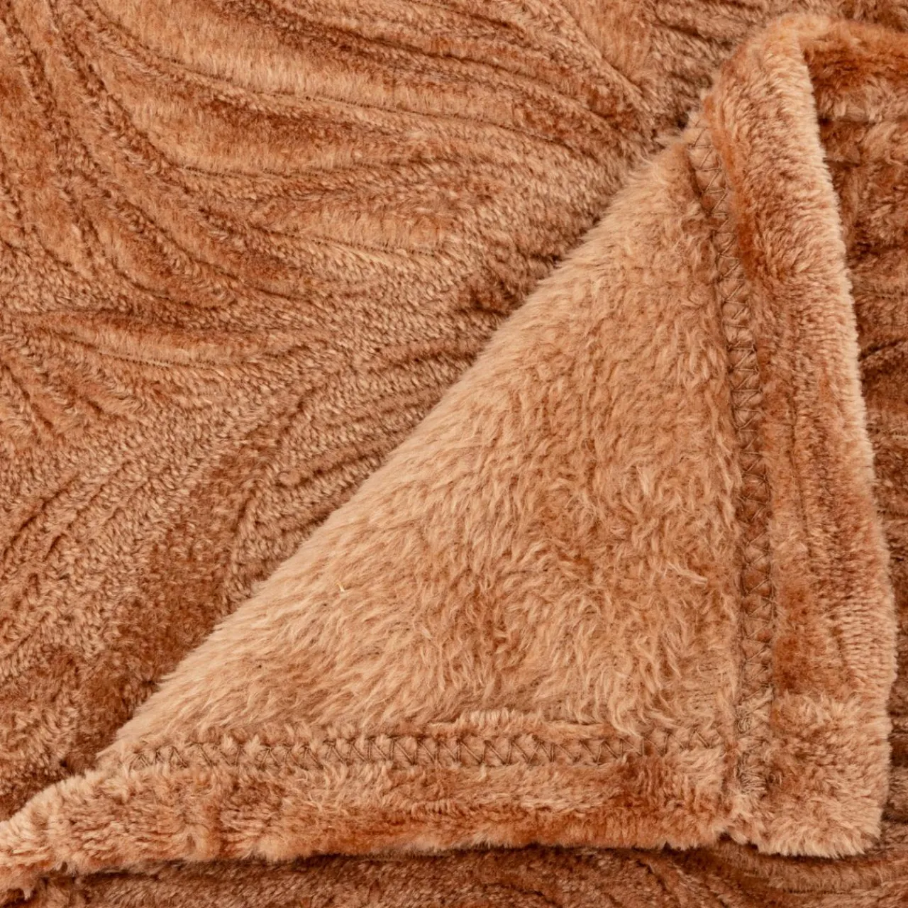 Atmosphera, cru017dateur d'intu017drieur Plaid doux flanelle (180 x 230 cm) Ryo Marron Best