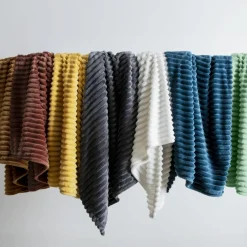 EMINZA Plaid doux (180 x 220 cm) Dune Vert sauge Best
