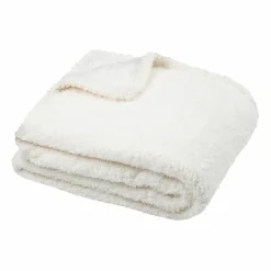 LOVELY CASA Plaid doux (180 x 220 cm) Montreal Ecru Hot