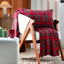 STOF Plaid doux (130 x 160 cm) Willis Rouge Clearance