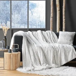 douceur d'intu017drieur Plaid fausse fourrure (180 x 220 cm) Alaska Ecru Beige