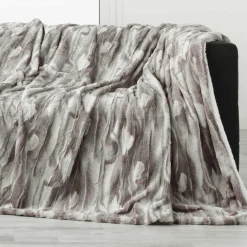 DOUCEUR D'INTERIEUR Plaid fausse fourrure (125 x 150 cm) Caribou Taupe Hot