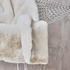 EMINZA Plaid fausse fourrure (140 x 200 cm) Finn Blanc Clearance
