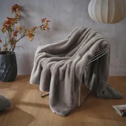 EMINZA Plaid fausse fourrure (140 x 200 cm) Finn Taupe Best