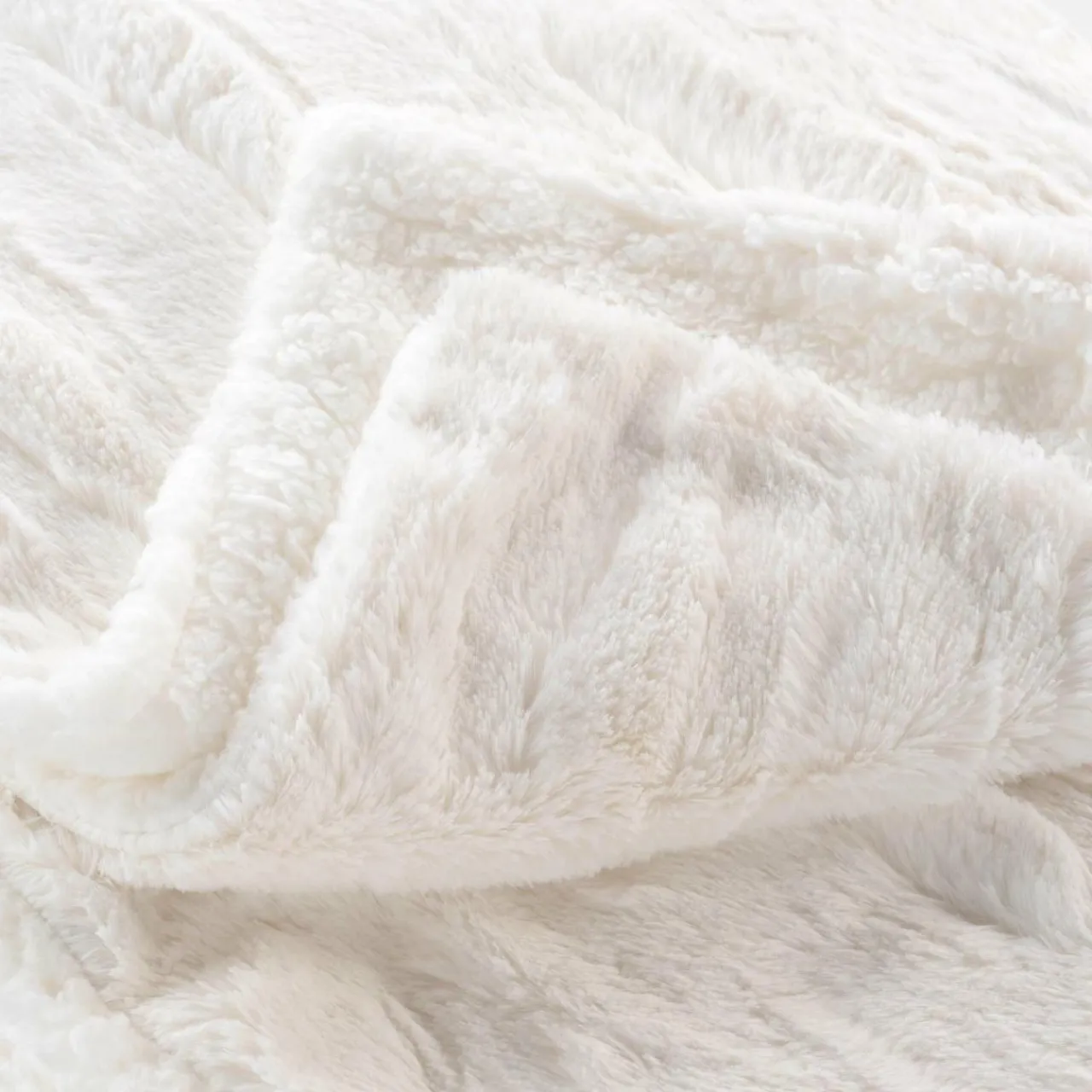 douceur d'intu017drieur Plaid fausse fourrure (125 x 150 cm) Foxy Ecru Clearance