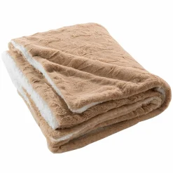 douceur d'intu017drieur Plaid fausse fourrure (125 x 150 cm) Foxy Taupe