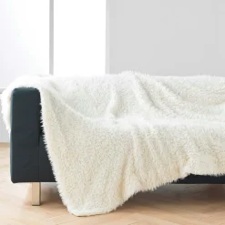 douceur d'intu017drieur Plaid fausse fourrure (220 x 240 cm) Mouton Ecru Online