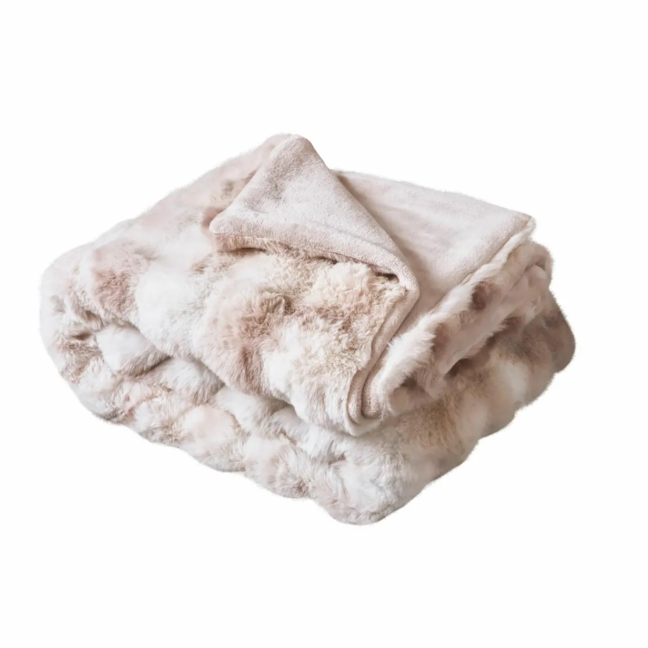 EMINZA Plaid fausse fourrure (220 x 240 cm) Toronto Taupe Hot