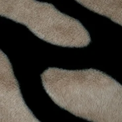 STOF Plaid fausse fourrure zèbre (130 x 160 cm) Fauves Taupe Hot