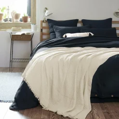 EMINZA Plaid gaze de coton (180 x 220 cm) Gaïa pampa Beige Sale