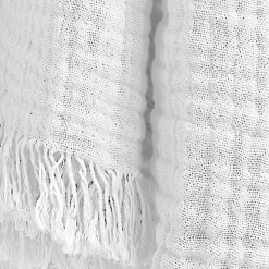 EMINZA Plaid gaze de coton (180 x 220 cm) Gaïa chantilly Blanc Online