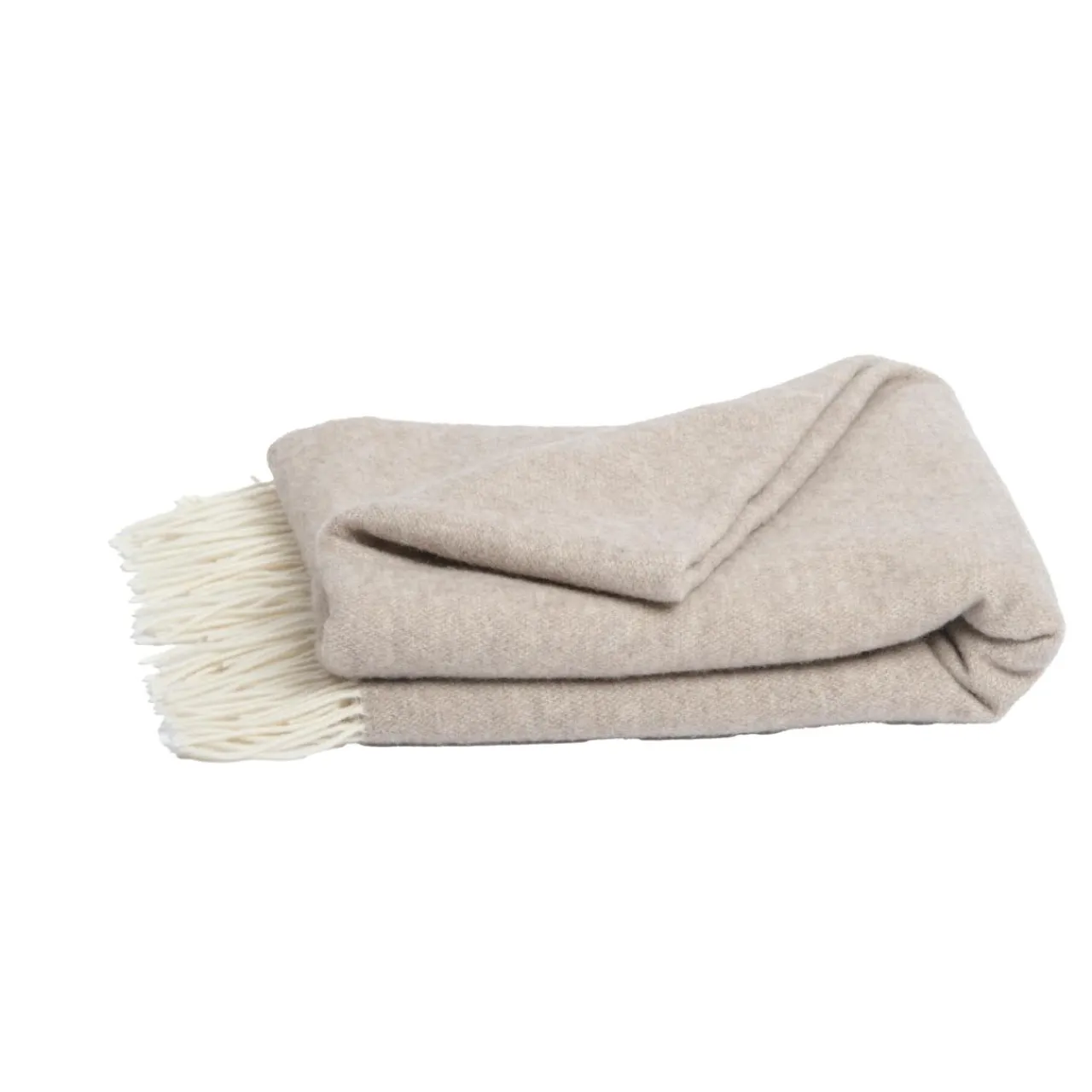 l'Effet Papillon Plaid laine et cachemire (140 x 200 cm) Côme Beige Outlet