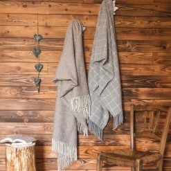 l'Effet Papillon Plaid laine et cachemire (140 x 200 cm) Côme Beige Outlet