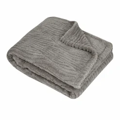 LOVELY CASA Plaid polaire (160 cm) Columbia Beige New