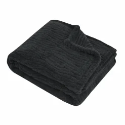 LOVELY CASA Plaid polaire (160 cm) Columbia Gris Anthracite Sale