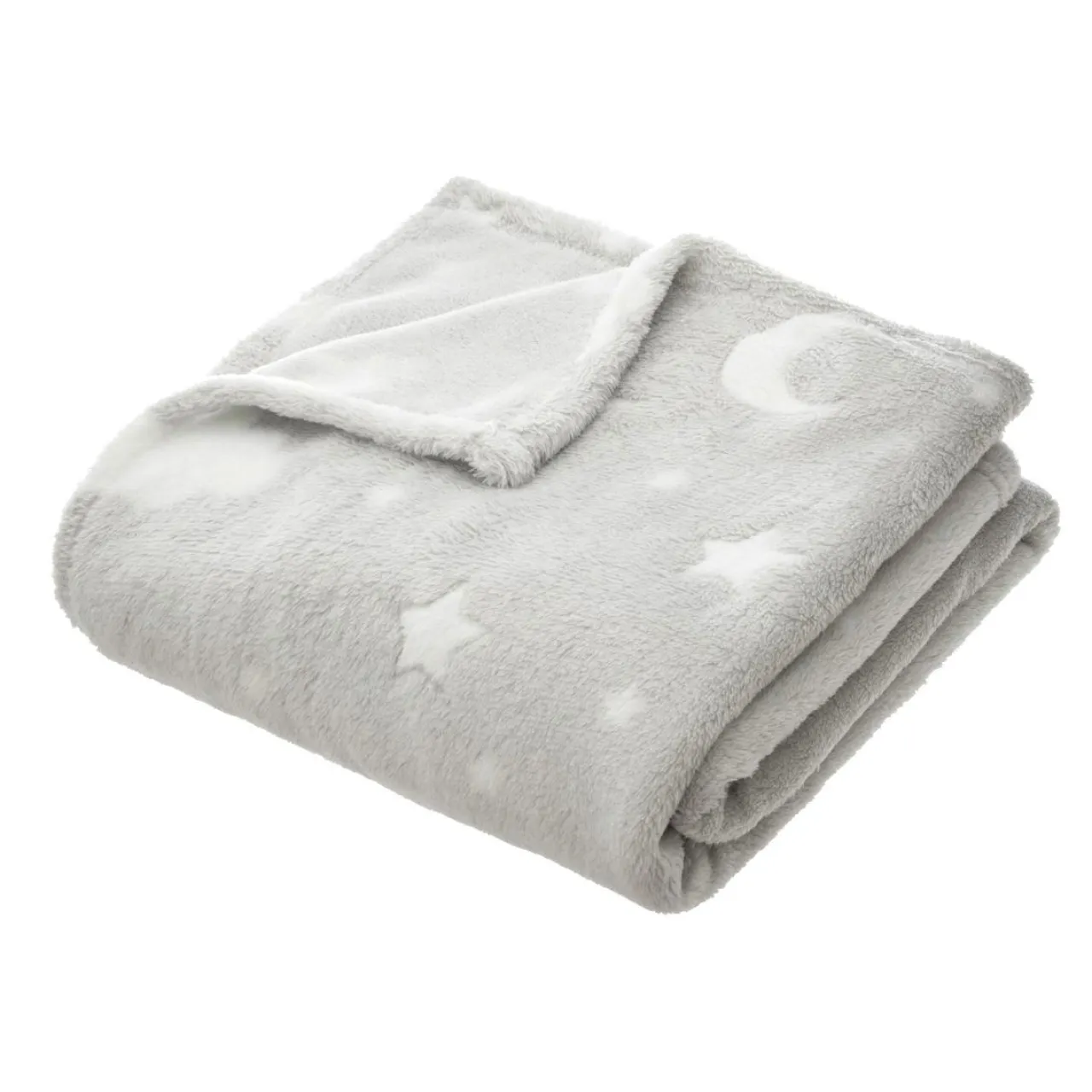 Atmosphera createur d'interieur for kids Plaid polaire phosphorescent enfant (125 x 150 cm) Voie lactée Gris clair Clearance