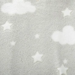 Atmosphera createur d'interieur for kids Plaid polaire phosphorescent enfant (125 x 150 cm) Voie lactée Gris clair Clearance