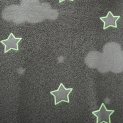 Atmosphera createur d'interieur for kids Plaid polaire phosphorescent enfant (125 x 150 cm) Voie lactée Gris clair Clearance