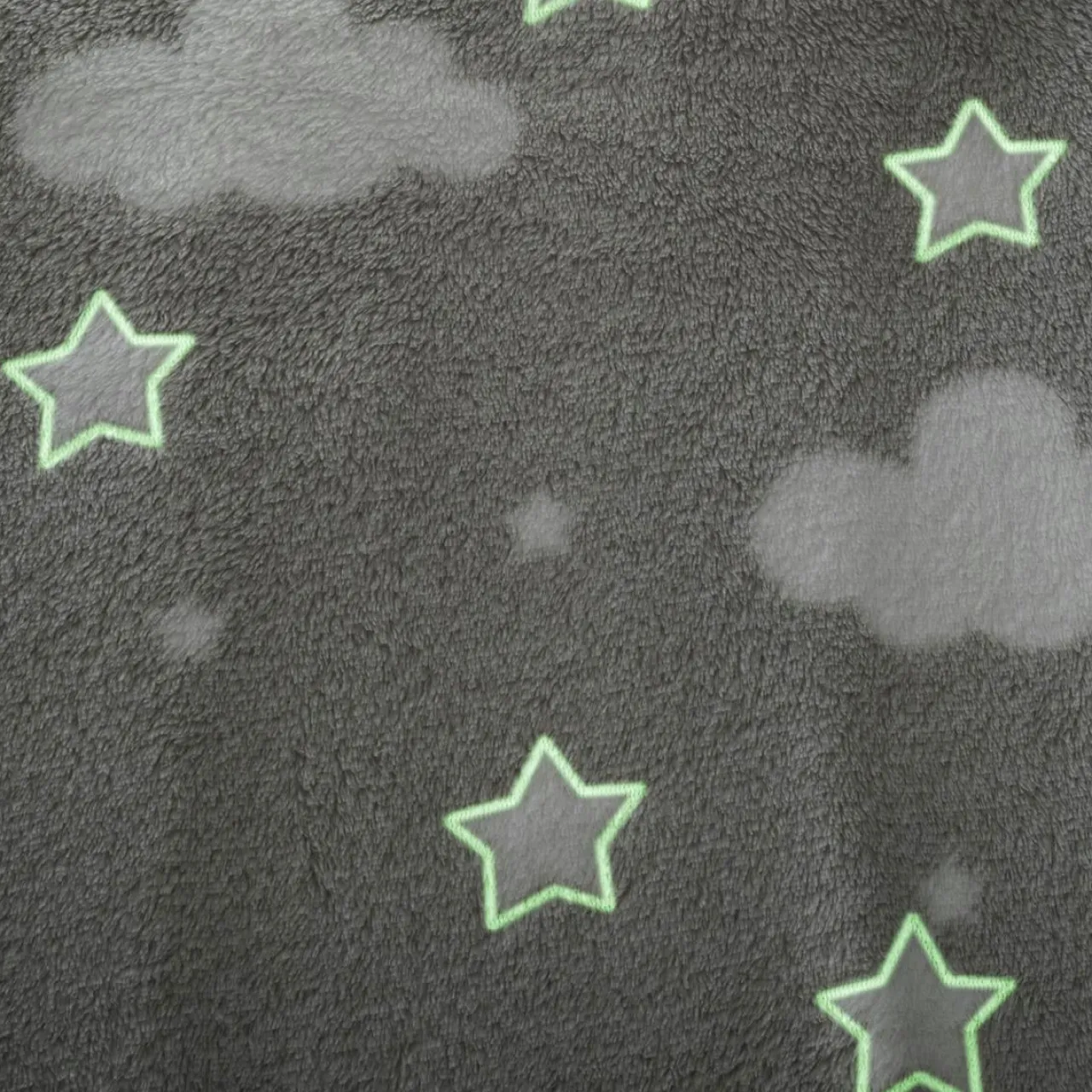Atmosphera createur d'interieur for kids Plaid polaire phosphorescent enfant (125 x 150 cm) Voie lactée Gris clair Clearance