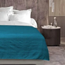 DOUCEUR D'INTERIEUR Plaid polycoton (220 x 240 cm) Lucile Bleu Online